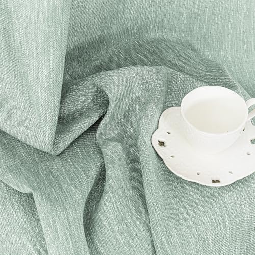 Semi Sheer Curtains for Bedroom (50"W x 63"L (Pack of 2) / Aqua)