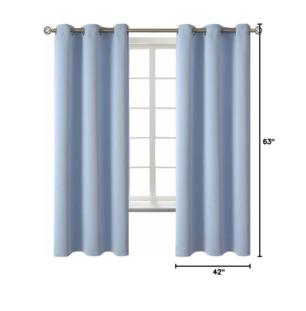 Blackout Curtains for Living Room (Spa Blue / 42"W x 63"L (Pack of 2))