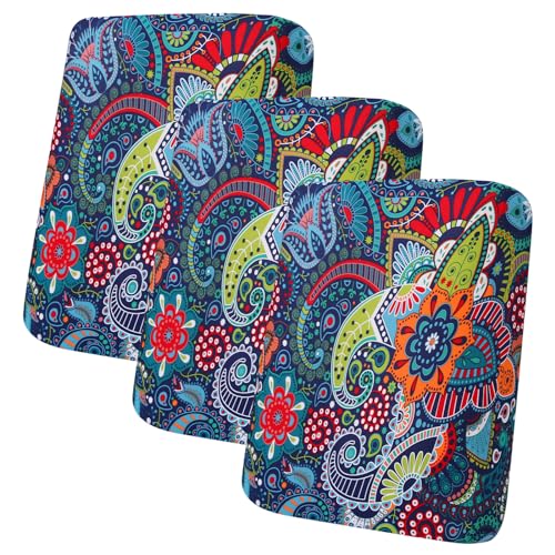 Printed Couch Cushion Covers (Blue / Seat Cover 3 Pack)