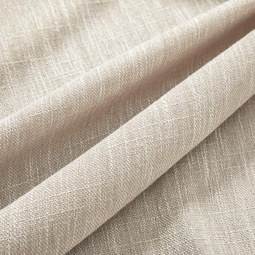 Boho Curtains Farmhouse Living Room Curtain Drapes (50"W x 90"L (Pack of 2) / Taupe)