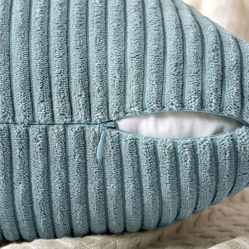 Slate Blue Decorative Throw Pillow Covers for Couch 16x16 Inch (16" x 16" (Pack of 2) / Slate Blue)