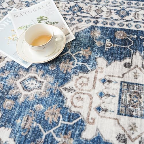 2x4 Non Slip Entryway Area Rugs (2x4 / Blue)