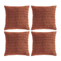 4 Packs Decorative Throw Pillow Covers for Living Room Couch Bed (22" x 22" (Pack of 4) / Rust)
