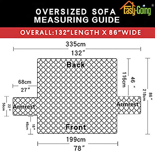 Reversible Couch Cover (Darkgray/Beige / X-Large Sofa)