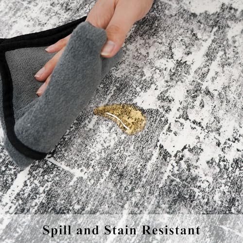 Washable 2x3 Entryway Area Rugs (2' x 3' (Rectangular) / Black/Grey)