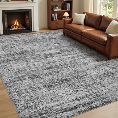 8x10 Area Rug Living Room Rugs (Dark Gray / 8' x 10' (Rectangular))