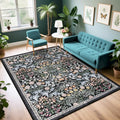 Area Rug Living Room (Dark Black / 5' x 7' (Rectangular))