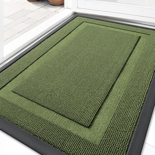 Front Door Mat Outside 29.5x17 (Classic Green / 29.5" x 17")