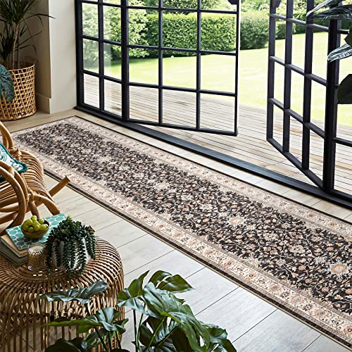 Washable Runner Rug 2x12 (Black / 2' x 12' (Rectangular))