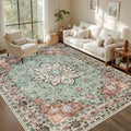 6x9 Area Rugs Living Room (Brown Green / 6' x 9' (Rectangular))