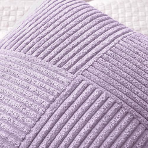 Purple Decorative Throw Pillow Covers for Couch 18x18 Inch Lavender (18" x 18" (Pack of 2) / Purple)