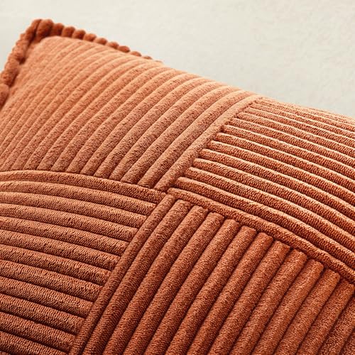Fall Rust Decorative Throw Pillow Covers for Couch 18x18 Inch (Rust / 18" x 18" (Pack of 2))