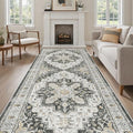 4x12 Wide Hallway Runner Rug Washable for Living Room (Black / 4' x 12' (Runner))