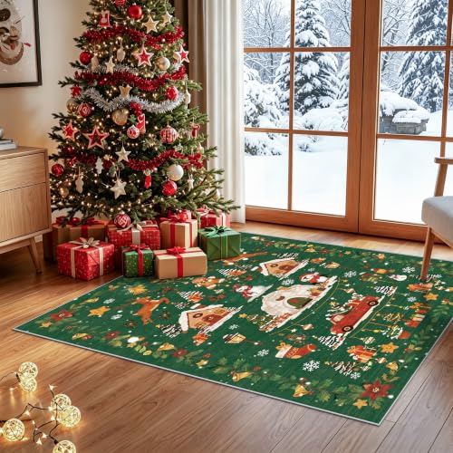 Christmas 3x4 Entryway Area Rugs (3x4 / Xmas/Green)