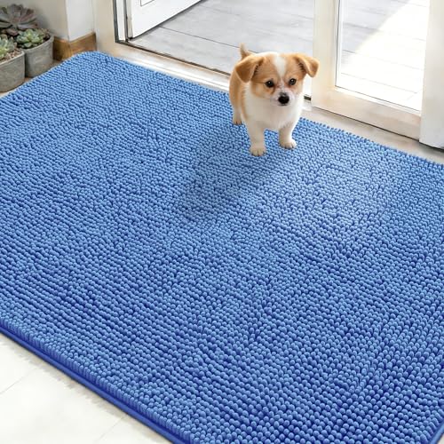 Dog Door Mat for Muddy Paws 48x30 (Cornflower Blue / 48" X 30")