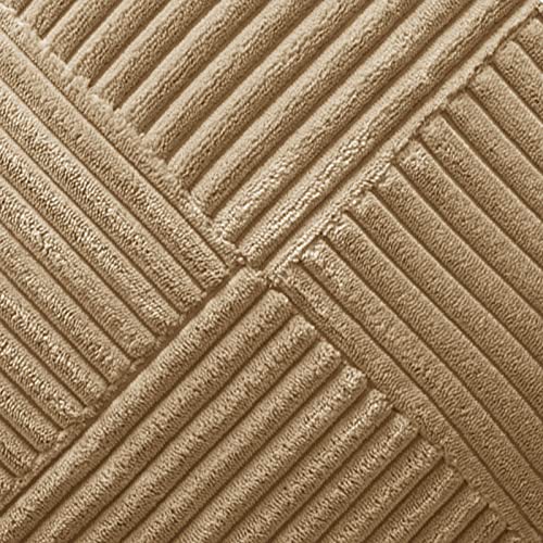 Decorative Euro Sham Throw Pillow Covers 22x22 Inch Khaki 2 Pack (Khaki / 22" x 22" (Pack of 2))
