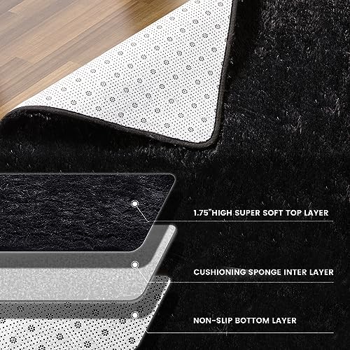 8x10 Feet Large Area Rug (Black / 8' x 10' (Rectangular))