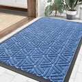 Front Door Mat Outside Entrance (Blue / 35" X 23")