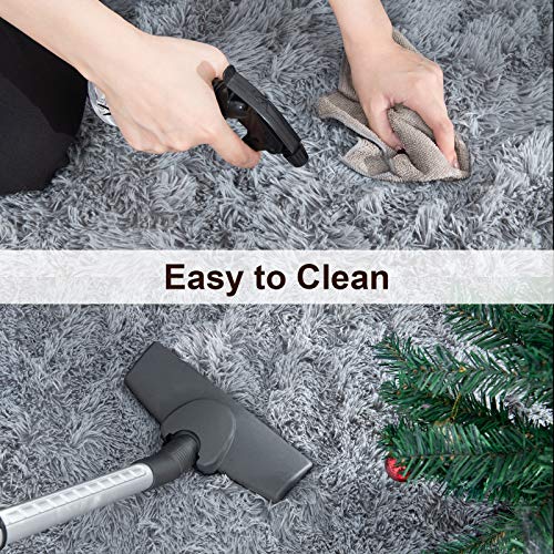 Super Soft Shaggy Rugs Fluffy Carpets (5' x 8' (Rectangular) / Grey)