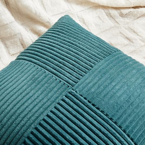 2 Packs Teal Long Lumbar Decorative Throw Pillow Covers 12x24 Inch for Couch Bed Sofa (Teal / 24" x 12" (Pack of 2))