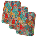 Printed Couch Cushion Covers (Red / Seat Cover 3 Pack)