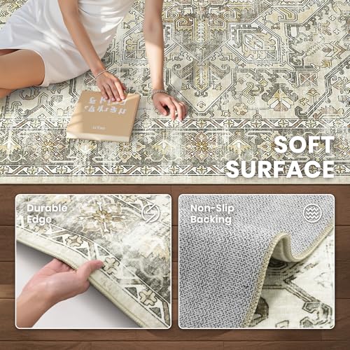 6x9 Area Rugs for Living Room (Beige/Brown / 6' x 9' (Rectangular))