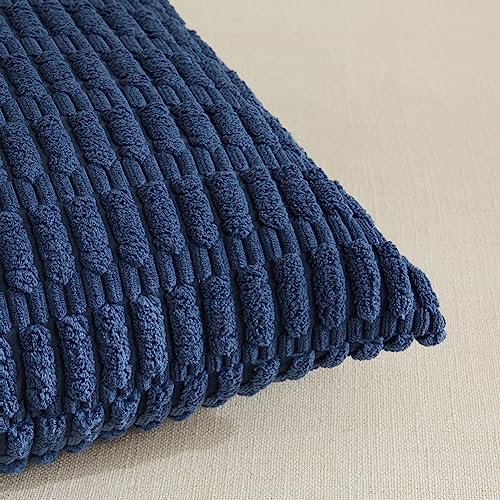 4 Packs Decorative Throw Pillow Covers for Living Room Couch Bed (20" x 20" (Pack of 4) / Dusty Blue)