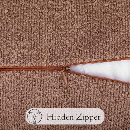 14x36 inch Boucle Lumbar Pillow Cover (Coral / 36" x 14" (Pack of 1))