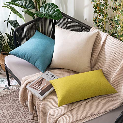 Decorative Outdoor Pillow Covers Waterproof 16x16 Beige (16" x 16" (Pack of 2) / Beige)