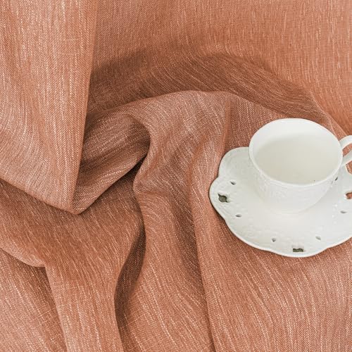 Orange Curtains for Bedroom (50"W x 63"L (Pack of 2) / Burnt Orange)