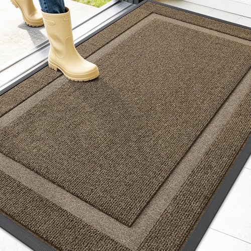 Front Door Mat Outside 47x30 (Brown / 47" x 30")