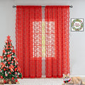 Vintage Lace Curtains 96 Inches Long (Red / 52"W x 96"L (Pack of 2))