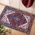 2x3 Washable Non Slip Boho Small Area Rug for Entryway (Burgundy Navy/Multi / 2' x 3' (Rectangular))