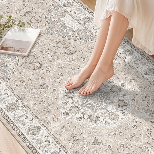 Hallway Washable Runner Rug (2'6" x 12' (Rectangular) / Beige)