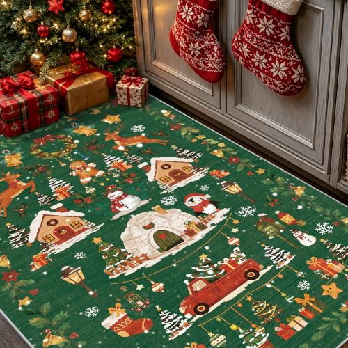 Christmas 3x4 Entryway Area Rugs (3x4 / Xmas/Green)