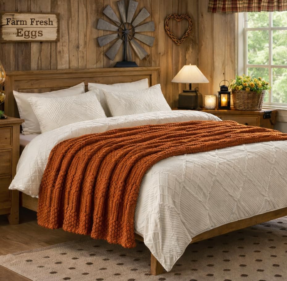 Rust Throw Blanket (Rust / Throw(50x60))