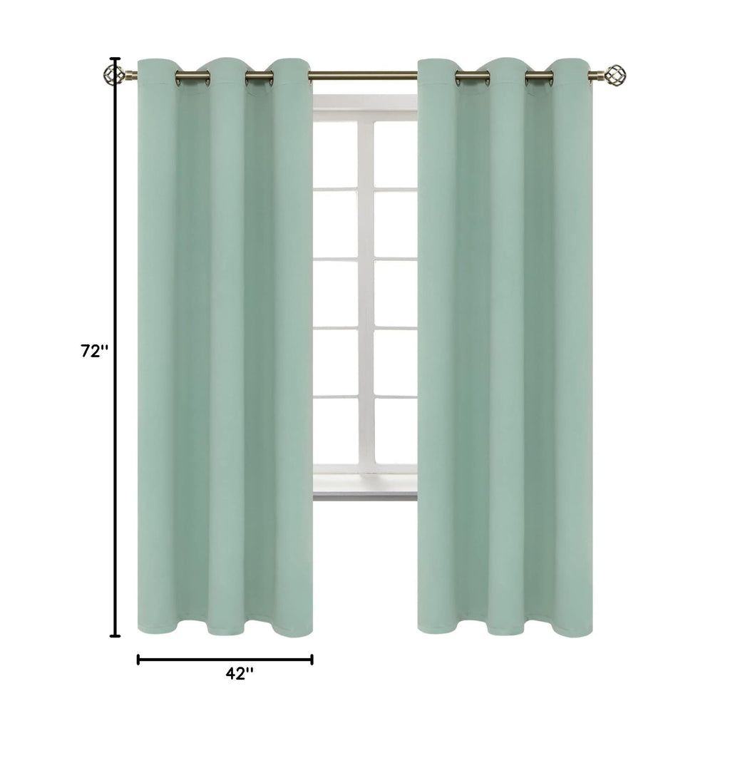 Blackout Curtains (Frosty Green / 42"W x 72"L (Pack of 2))
