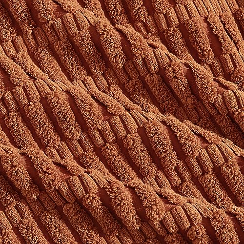 4 Packs Decorative Throw Pillow Covers for Living Room Couch Bed (22" x 22" (Pack of 4) / Rust)