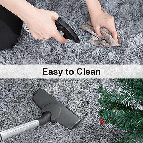 Super Soft Shaggy Rugs Fluffy Carpets (8' x 10' (Rectangular) / Grey)