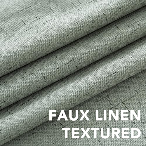 100% Blackout Linen Curtains 72" L 2 Panels Green Bay (Green Bay / 52"W x 72"L (Pack of 2))