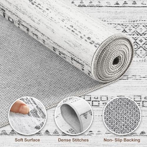 Round Rug Boho Area Rugs (Color Gray / 5' X 5' (Round))