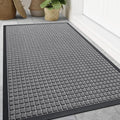 Front Door Mat Outside Entrance (Mix Grey / 59" X 34")