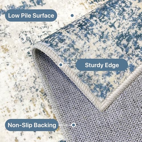 2'6"x6 Runner Rug for Hallway (Navy Beige / 2'6" x 6' (Rectangular))