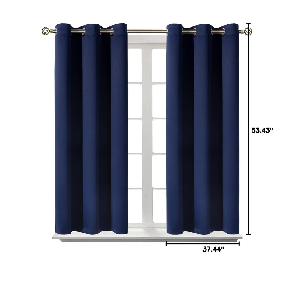 Blackout Curtains for Bedroom (Navy / 38"W x 54"L (Pack of 2))