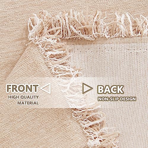 Oversized Armchair Couch Cover for 1 Cushion Couch (71" x 91" / Tassels Edge-khaki)