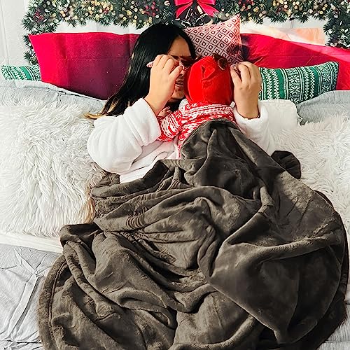 GentleSoft Fleece Blanket Twin Size Brown (Brown / Twin (60" X 80"))