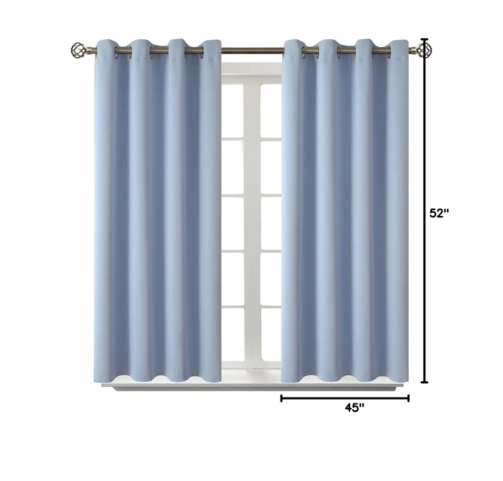 Blackout Curtains for Living Room (Spa Blue / 52"W x 45"L (Pack of 2))