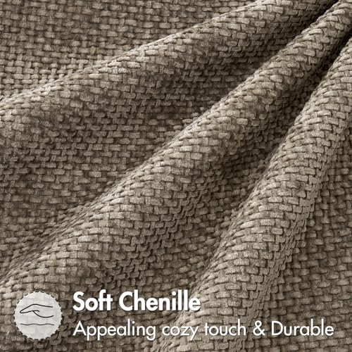 Decorative Couch Throw Pillow Covers 20x20 Inch Neutral Khaki 2 Pack (20" x 20" (Pack of 2) / Khaki)