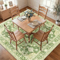Washable Area Rug (Green/Yellow / 7' x 7' (Square))