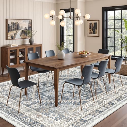 Washable Rugs 8x10 Area Rugs for Living Room (Blue/Beige / 8' x 10' (Rectangular))